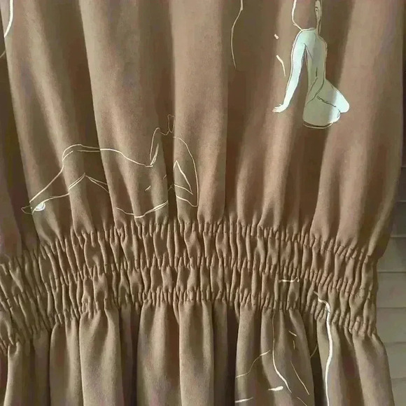 Zara EXCLUSIVE Balloon Sleeve Dress Pullover Abstract Women size M - Picture 7 of 8